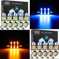 DXZ 10ชิ้น C5W C10W LED หลอดไฟ C An BUS Festoon-31MM 36มิลลิเมตร39มิลลิเมตร41มิลลิเมตร12SMD ภายในรถโดมไฟอ่านหนังสือ12โวลต์24โวลต์สีขาวสีฟ้าสีเหลือง