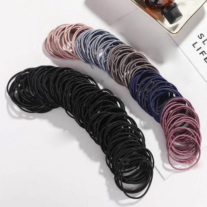 100pcs-mixed-color-korean-version-rubber-band-parent-child-hair-ring-accessories