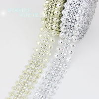 (5yards / lot) gold and silver plum hollow drill flower handmade plastic materials two drill mesh