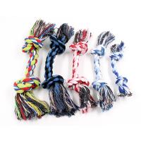 1pcs Pet Dog Puppy Double Cotton Chew knot toys pet supplies Clean teeth Durable Braided Bone Rope Random Color Pet molar toy Toys