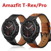 ▦۞ Pasek ze skóry naturalnej dla Huami Amazfit T-REX 2 inteligentny pasek do zegarków oddychająca bransoletka dla Xiaomi Amazfit T-REX/T Rex Pro 2 korea