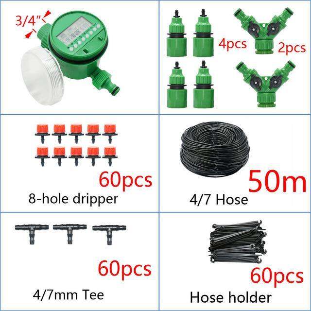 diy-drip-irrigation-system-automatic-watering-garden-hose-micro-drip-watering-kits-with-adjustable-drippers-gardening-tool-kit