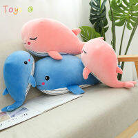 35-80เซนติเมตรสีชมพูและสีฟ้าน่ารักปลาวาฬของเล่นนุ่มยัดไส้นุ่ม Plushie สัตว์ทะเลปลาวาฬตุ๊กตา Huggable เด็กมหาสมุทรของเล่นตุ๊กตา