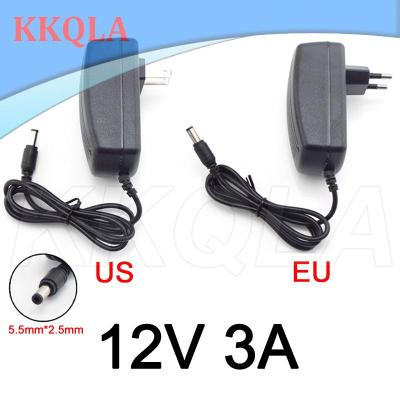 QKKQLA 12V 3A 3000Am Ac To Dc Power Adapter Supply Converter Charger Switchled Transformer For Cctv Camera Led Strip Light