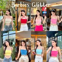 ?Barbies Glitter? กระแสผ้าวิ้งค์คือปังฉุดไม่อยู่ รอบนี้มาแบบเกาะอก จะผูกคอ ผูกเอวได้หมด Cropbkk ♡