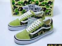 ✨✨ รองเท้าVans Old Skool 36 DX Bape Green ABC Camo SIZE.36-45 รองเท้าลายพราง รองเท้าลำลองใส่เที่ยว รองเท้าแฟชั่น รองเท้าแวนส์ เบา ใส่สบาย *สินค้ามาใหม่