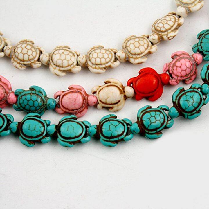 hot-selling-14x17mm-synthetic-animal-dyed-turtle-spacer-stone-beads-for-diy-fashion-charms-bracelet-necklace-jewelry