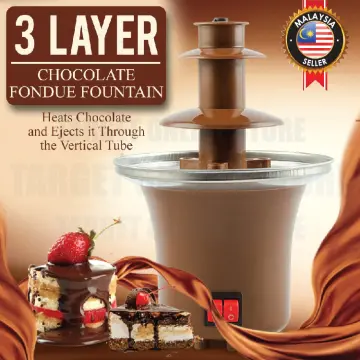 Electric Heating Chocolate Candy Melting Pot Fondue Fountain Machine  Kitchen Baking Tool