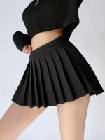 【CW】 Waist Skirts Pleated Korean Fashion Goth Streetwear Kawaii Clothing