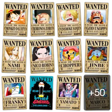 The Newset Onepiece Wanted Poster ! Anime Poster One Piece Luffy Wanted  Poster Paper Wall Decor 51.5x36cm | Wish