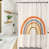 Nordic Style Shower Curtain Waterproof Bath Curtains Art Printing Bathroom Partition With Plastic Hook Showe Room Divider Panel