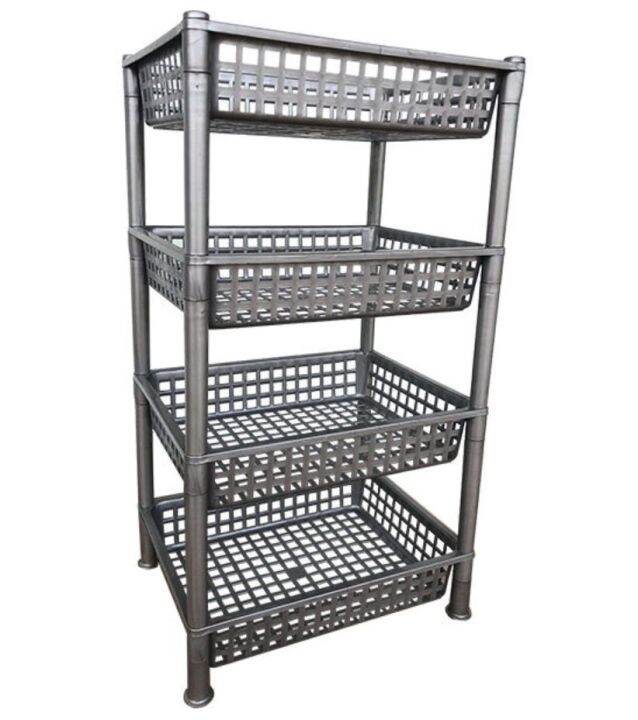 Big one Brand ชั้นวางของ สีเงิน 4 ชั้น / 3 ชั้น / 2 ชั้น ชั้นวาง ชั้นวางสีเทา รับน้ำหนักได้ 10kg