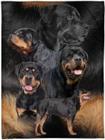 Ready Stock Fleece Blanket Rottweiler Dog Hair 60X80 Inch Bed Throw Tapestry Blanket Gift for Christmas, New Years,Dad,Mom,Son,Daughter