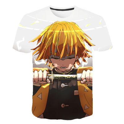 New Girls T Shirt Demon Slayer T-shirt Anime Tees Boys Clothes Children Streetwear 3D Printed Tops Kimetsu No Yaiba Shirts
