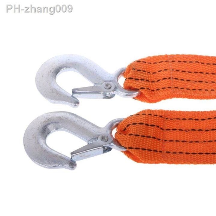 car-4m-3-ton-tow-towing-pull-rope-strap-hooks-heavy-duty-road-recovery-new