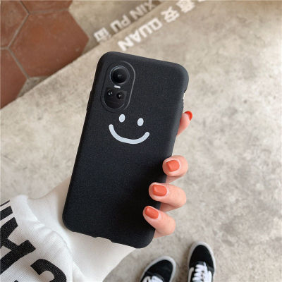 เคสลายรอยยิ้มใหม่สำหรับ OPPO Reno 10 5G ให้ความรู้สึกผิวเคลือบเป็นซิลิโคนนิ่ม Oppo Reno เคสมือถือ10/10 Pro / 10Pro + 2023ฝาหลังน่ารัก OPPO Reno 10 Pro Plus 5G