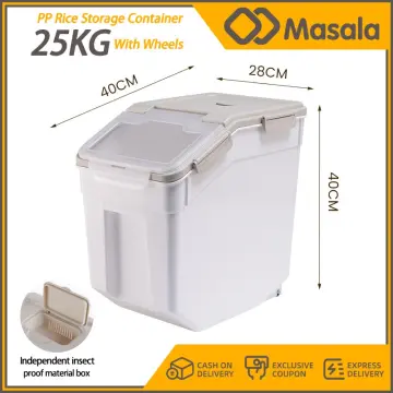 Shop Rice Storage White Container 25kgShop Rice Storage White Container 25kg  