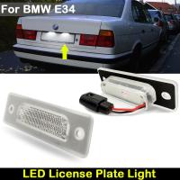 ไฟป้ายทะเบียน LED ด้านหลังสีขาวสำหรับรถ BMW E34 520 525 530 535 M5 1988-1996 E32 1986-1994