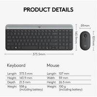 คอมโบเมาส์ Logitech MK470 2.4 Ghz เมาส์ DPI ออปติคอลคอมโบ1000เมาส์ Pele Mice Ghz สำหรับคอมพิวเตอร์แล็ปท็อปสำนักงาน