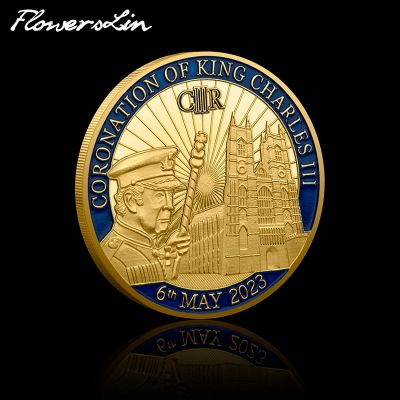 [Flowerslin] The United Kingdom Coronation Of King Charles III Anniversary Commemorative Coin The UK Challenge Coin Collectible