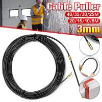 3mm Cable Push Puller Black Fiberglass Electric Guide Device Duct Rodder Fish Tape Wall Wire Conduit 5/10/15/20/25/30/35/40M Adhesives Tape