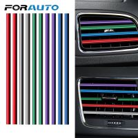 10PCS 20CM Car Air Outlet Decorative Tapes Moldings Car Air Vent Trim Strip Car Trim Edge Chrome Interior Car Decor Accessories