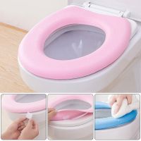 Waterpoof Toilet Seat Mat Soft EVA Reusable Toilet Lid Cover Closestool Protector O-shape Toilet Cushion Pad Bathroom Decor