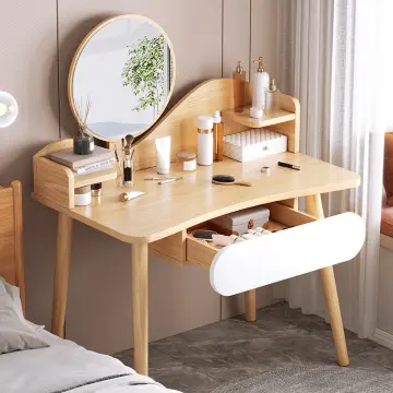 Home Cosmetic Mirror Desktop Wooden Small Apartment Single Dressing Table  Student Dormitory Bedroom Mirror - China Makeup and Beauty price