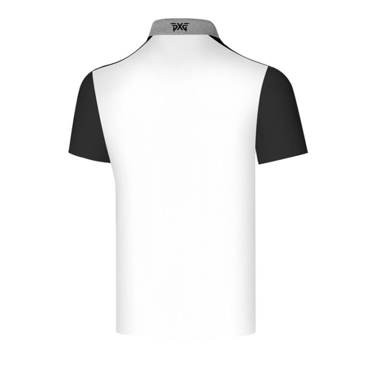 pearly-gates-ping1-taylormade1-footjoy-castelbajac-pxg1-descennte-summer-golf-mens-t-shirt-short-sleeved-thin-milk-silk-breathable-perspiration-golf-jersey-casual-tide-polo-shirt