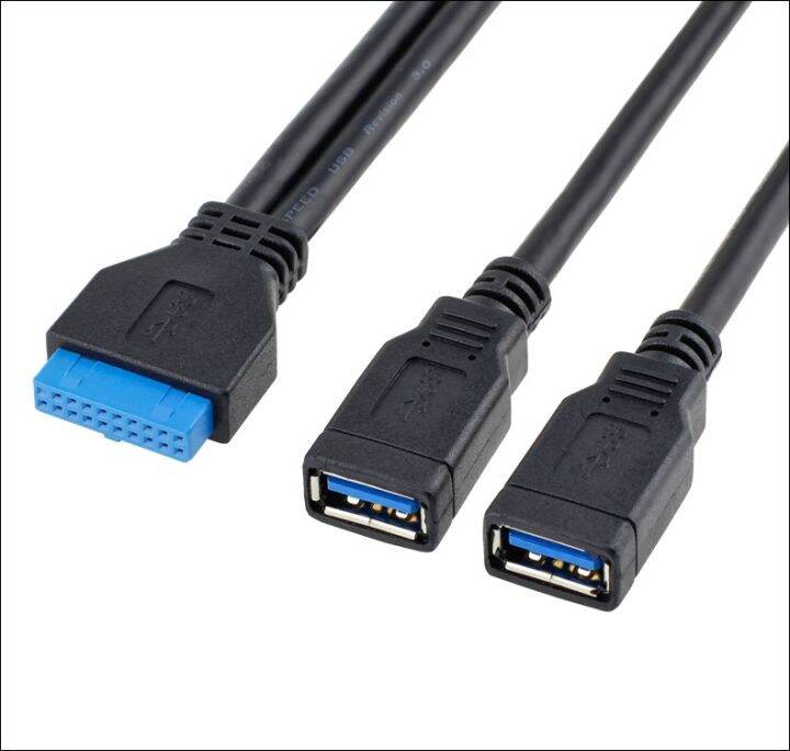 ยืดหยุ่น-คอมพิวเตอร์เดสก์ท็อป-usb-3-0-20ขาชาย2-usb-หญิงเคเบิ้ลอะแดปเตอร์เชื่อมต่อสำหรับ-asus-p7p55-usb3-gigabyte-msi-onda-เมนบอร์ด