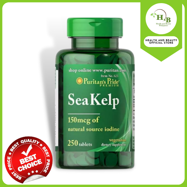 Genuine Puritan's Pride Sea-Kelp with 150mcg Natural source iodine for ...