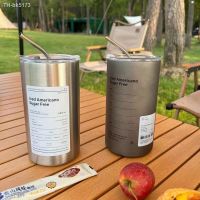 ♨ Coffee Cup With Straw And Lid Stainless Steel Tumbler With Straw Thermos Cup for Coffee Water Bottle Beer Mug Taza Termica Cafe