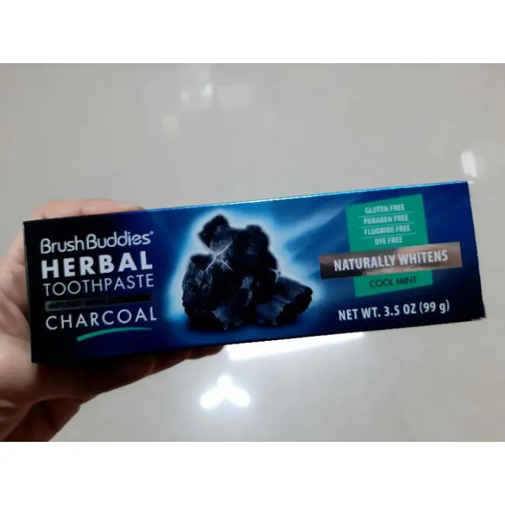 Charcoal Herbal Toothpaste Brush Buddies 