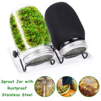 Sprouting Jar Kit Seed Sprouting Mason Jars With Stainless Steel Strainer Lids Bean Sprouts Growing Kit For Seeds Broccoli Beans