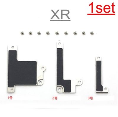 【✔In stock】 anlei3 1ชุด2ชิ้นสำหรับ Iphone X Xs Max Xr ชิ้นส่วนเล็กๆที่เท้าแขนเหล็กโลหะแผ่นป้องกันแท่นชาร์จกล้องหน้าสกรูยืดหยุ่น Wifi