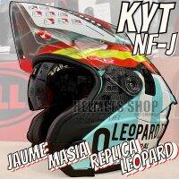 KYT NF-J JAUME MASIA REPLICA LEOPARD [ เปิดหน้า ] [ แว่น 2 ชั้น ] [ นวมถอดซักได้ ] [ มีช่องเว้า ]