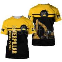 2023 NEW   Excavator Equipment Worker Machine Funny Fashion Harajuku 3D Printed women for men Summer T-shirts Short Sleeves Streetwear  (Contact online for free design of more styles: patterns, names, logos, etc.)