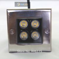 【LZ】□✱✑  Luz subterrânea LED para escada lâmpadas de montagem quadrada luzes de passo ao ar livre 4W AC 85-265V DC 12V