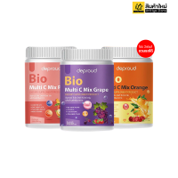 Deproud Bio Multi C วิตามินซีสด ดีพราว  ดีพราวด์วิตามินซี วิตามินชง  เสริมสร้างคอลลาเจน  ต้านหวัดภูมิแพ้ (1กระปุกละ 250g.)