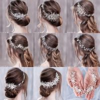 ที่คาดผมมงกุฎ Bando Bunga เครื่องประดับผมหรูหราสำหรับผู้หญิงเครื่องประดับผมแต่งงานสำหรับเจ้าสาวเครื่องประดับผมสำหรับเจ้าสาวที่คาดผมสำหรับงานปาร์ตี้