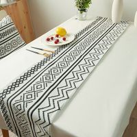 New Sell Fringed Table Runner Geometric Design Dining Table Decor Runner Roll Soft Tablecloth for Ho Wedding Party 33*180cm