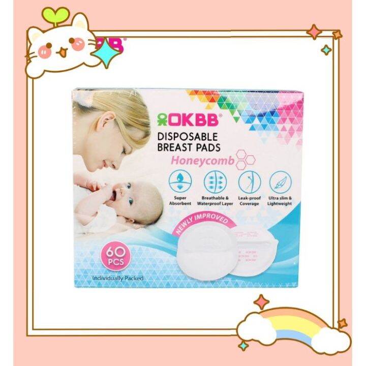 Malaysia Original Stock OKBB Disposable Breast Pad 60pcs Lazada