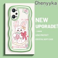 Chenyyka เคสสำหรับ Realme GT Neo 2 GT2 GT 2 Q5 Pro 5G GT Neo 3T เคสการ์ตูนกระต่ายสีชมพูน่ารักสีสันสดใสเนื้อครีมคลื่นขอบนุ่มเคสมือถือกันกระแทกแบบใสสร้างสรรค์เคสโปร่งใสลายกล้องถ่ายรูปเรียบง่ายฝาครอบป้องกันซิลิโคน