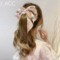 【cw】 and summer big bow floral hairpin back head Korean net red headdress hair accessories top clip spring