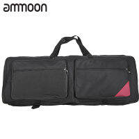 [ammoon]46.4*16.5 "73/76กุญแจแป้นพิมพ์เปียโนไฟฟ้ากระเป๋ากีตาร์นิ่มเคสนิ่มทนทานผ้า600D บุโฟม PE มีซิปคู่