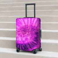 Tie Dye Suitcase Cover Pink And Purple Practical Business Protector Luggage Accesories Holiday