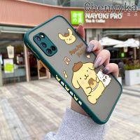 เคส Chenyyka สำหรับ OPPO เคส A52 A72 A92 4G เคสโทรศัพท์แบบแข็งบางกันกระแทก Pom Pom Purin น่ารักลายดีไซน์ใหม่ปลอกซิลิโคนคลุมทั้งหมดเคสป้องกันเลนส์กล้อง