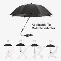 Pram Parasol Easy Open Wind-Resistant UV Protection Safety Baby Stroller Umbrella Rotatable Adjustable Fixture Compact-Fold.ร่มกันแดด