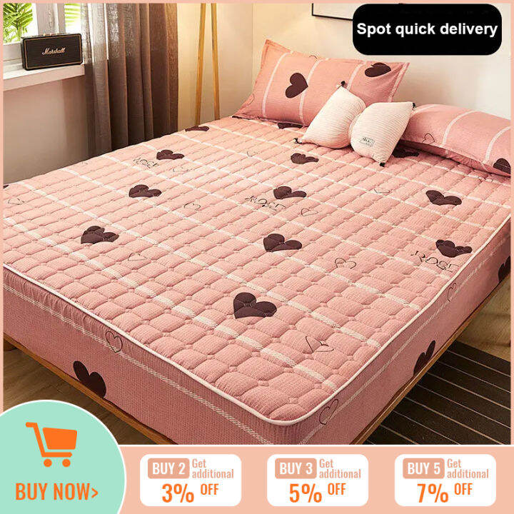 Mattress Protector Printed Sheet Elastic Bed Cover Single/Double/King