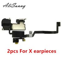 AliSunny 2pcs หูฟัง Flex Cable สําหรับ iPhone X XS XR 11 12 13 Pro Max Ear Sound Speaker เซนเซอร์ ชุดหูฟัง หูฟัง ชิ้นส่วนหูฟัง